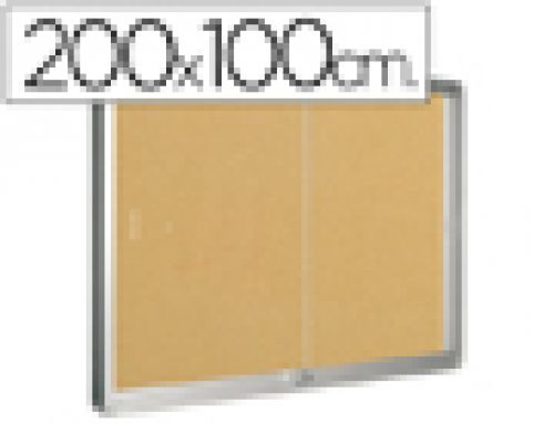 Vitrina de anuncios moldura de aluminio 200x100 cm , Q-connect , 33681 , 5705831035904